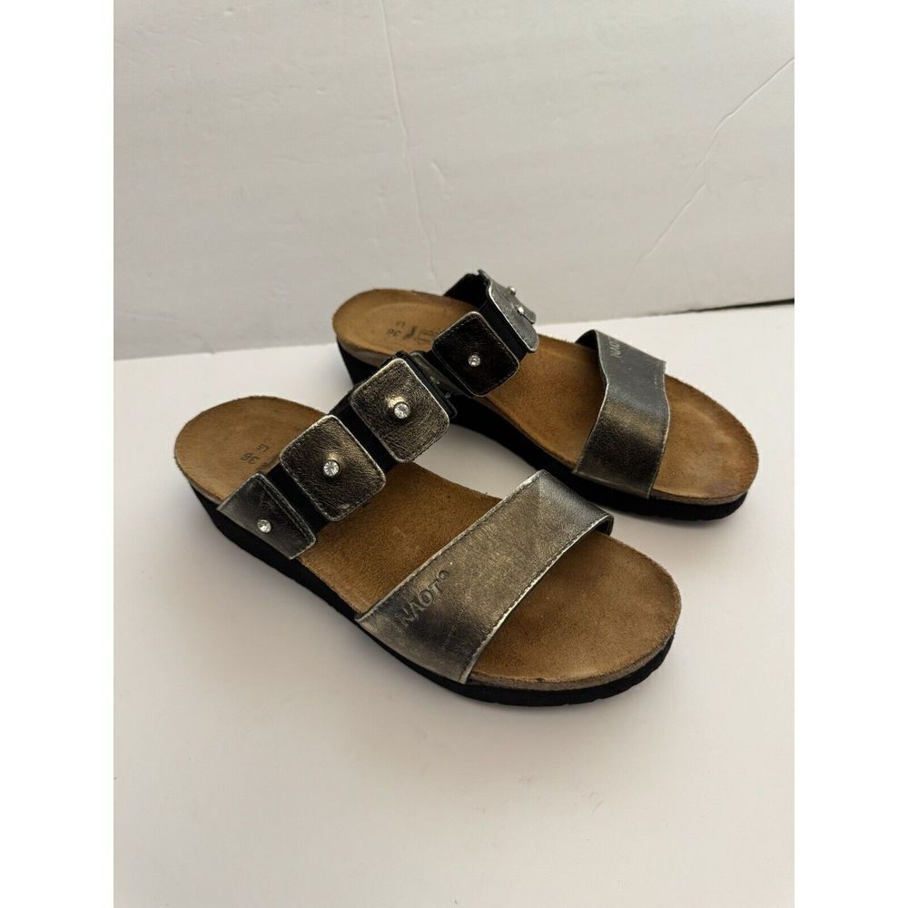 Naot Ashley‎ Rhinestone Jewel Jeweled  Comfort Leather Sandals Shoes